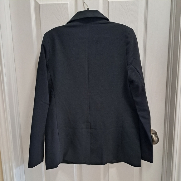 French Connection Classic Black Blazer Women's Small Suit Jacket Modern NWT - Picture 14 of 15